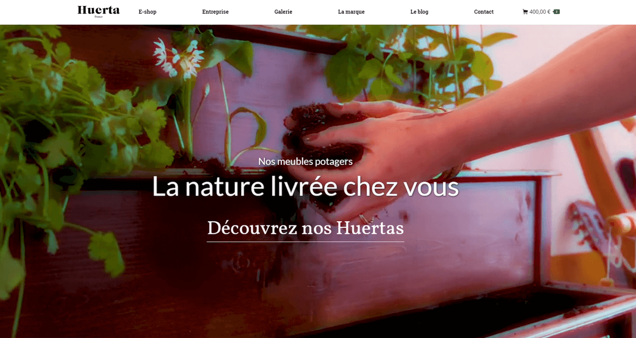 capture d'écran du site huerta 